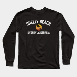 Shelly Beach Sydney Australia NSW Sunset Palm Long Sleeve T-Shirt